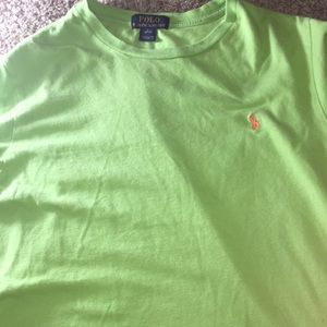 Green and orange polo shirt